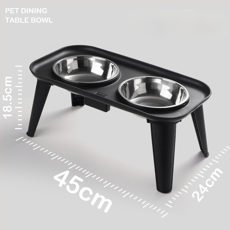 Nerūdijančio plieno gyvūnėlių maitinimo rinkinys — dvigubas dubuo su kaklo apsauga, išimamas, kilmė Zhejiang