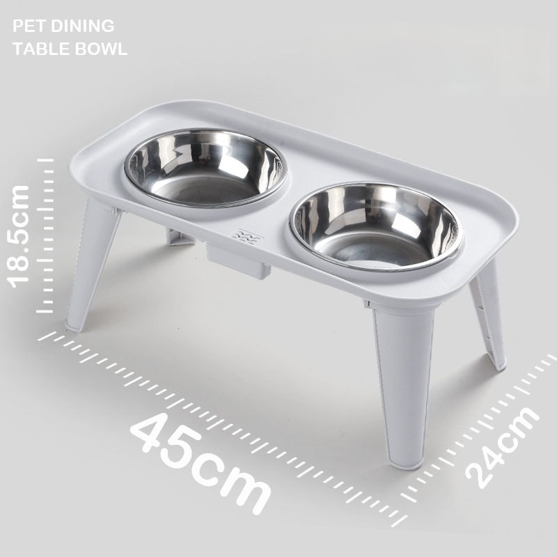 Nerūdijančio plieno gyvūnėlių maitinimo rinkinys — dvigubas dubuo su kaklo apsauga, išimamas, kilmė Zhejiang