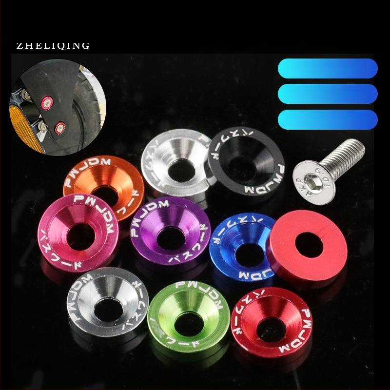 Dekoratyvinė varžtų tarpinė plokštė registracijos numerio rėmui ir rato centrui | Prekės ženklas: Zhe liqiang; Taikymas: Automobilių modifikacijos; Suderinamas su automobiliais ir motociklais; Licencijuotas privatus ženklas: Taip