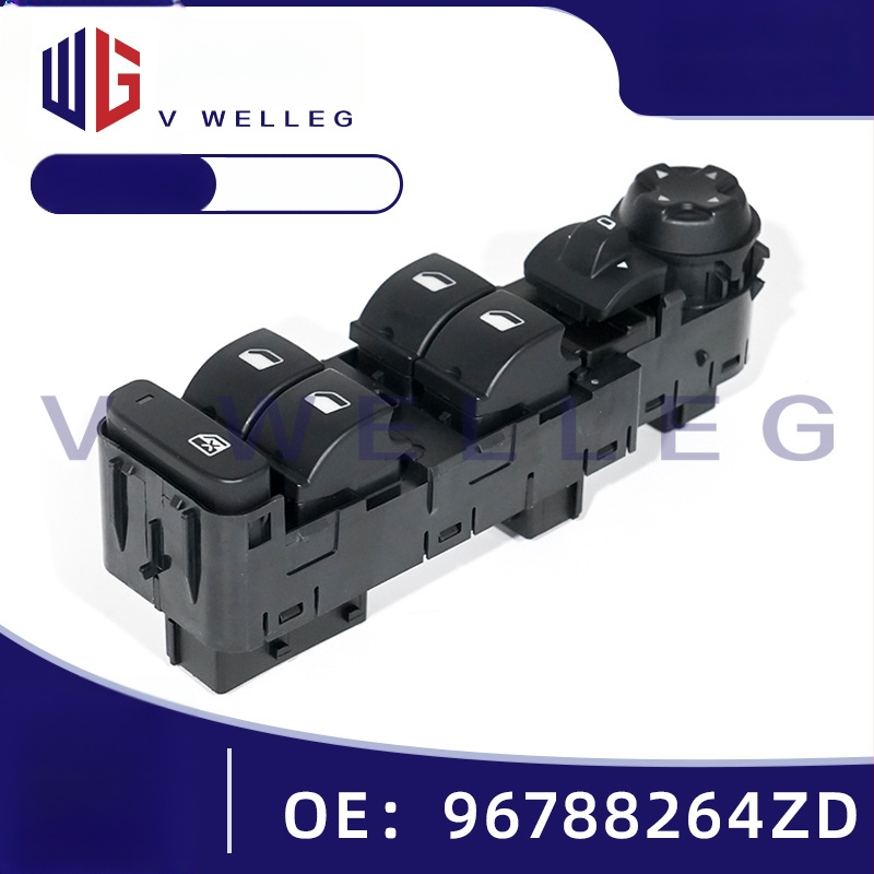 Elektrinis langų pakėlimo jungiklis — Prekės ženklas V WELLEG; Modelis 96788281ZD-03/96788264ZD; Medžiaga: Plastikas; Suderinamas su Peugeot 308, 3008 ir Citroën C4 Picasso