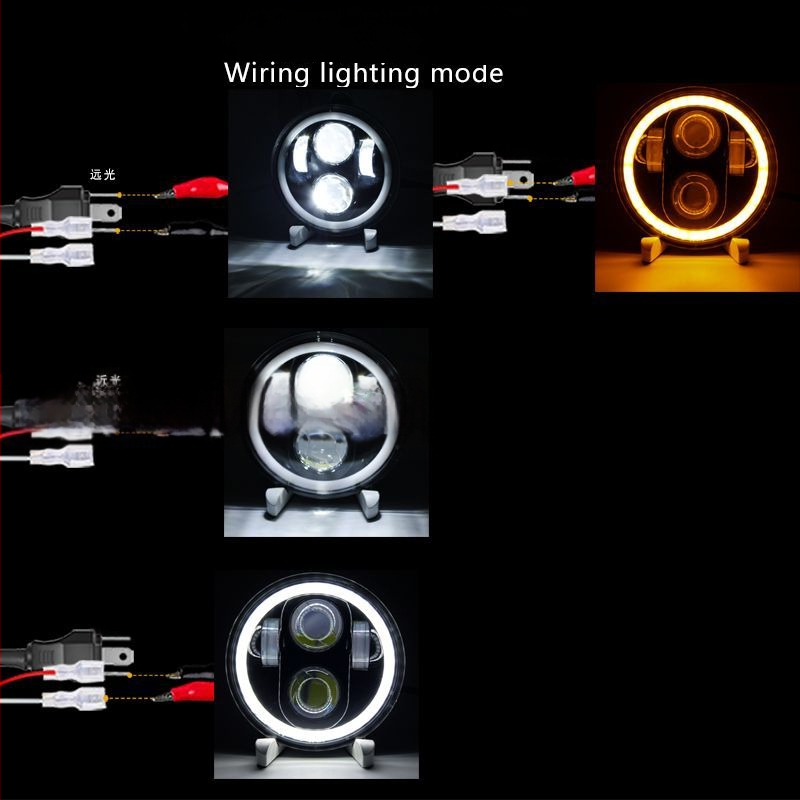 Wrangler LED esilatern Angel Eye rõngaga, maasturiga sobib — 12V, 40W, 4000lm, IP67