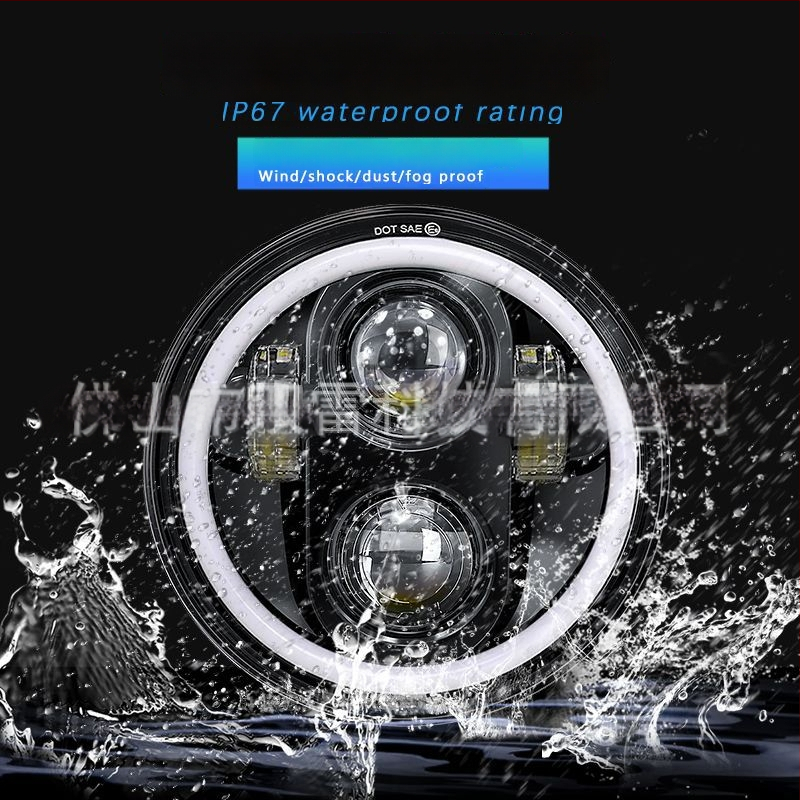 Wrangler LED esilatern Angel Eye rõngaga, maasturiga sobib — 12V, 40W, 4000lm, IP67