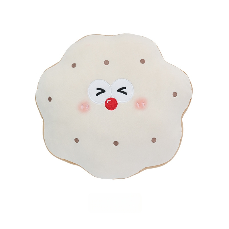 Feather cen Puhas auto kaela padja Toast Biscuits mustril, täidis PP puuvill