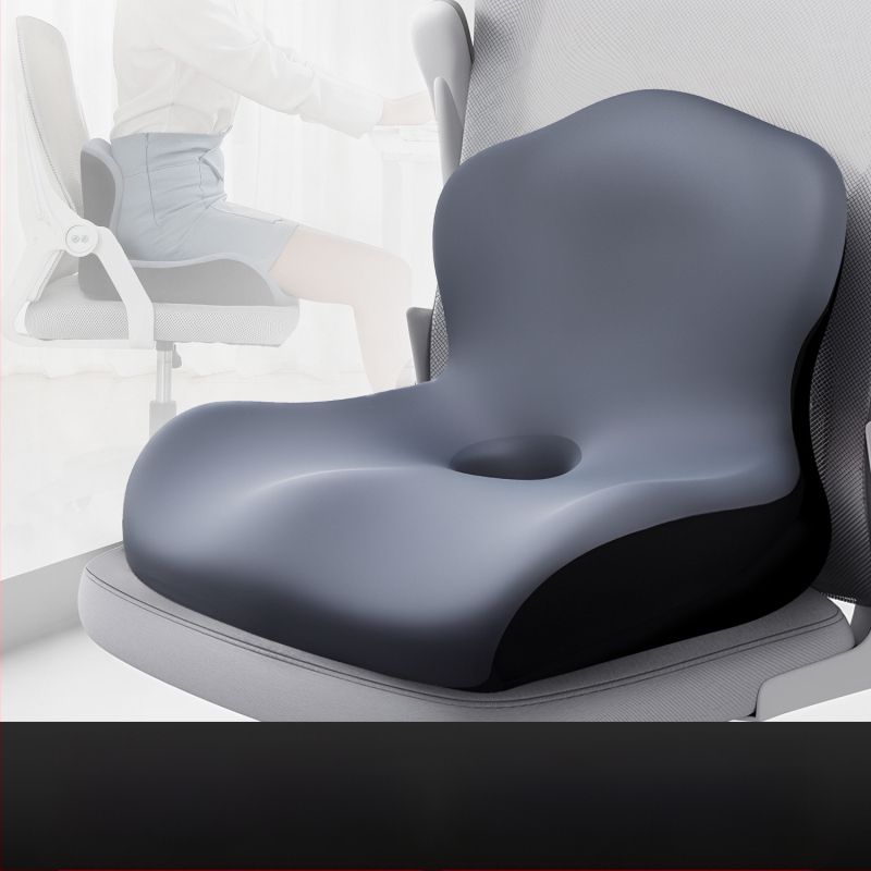 Atminties putų vienos dalies sėdynės pagalvė su Ice Silk danga ir integruota nugaros atrama biuro kėdei