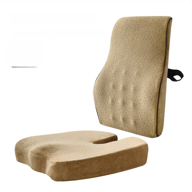 Memorijos putplasčio sėdynės pagalvė su juosmens parama — biurui, minimalistinis stilius, prisitaikantis