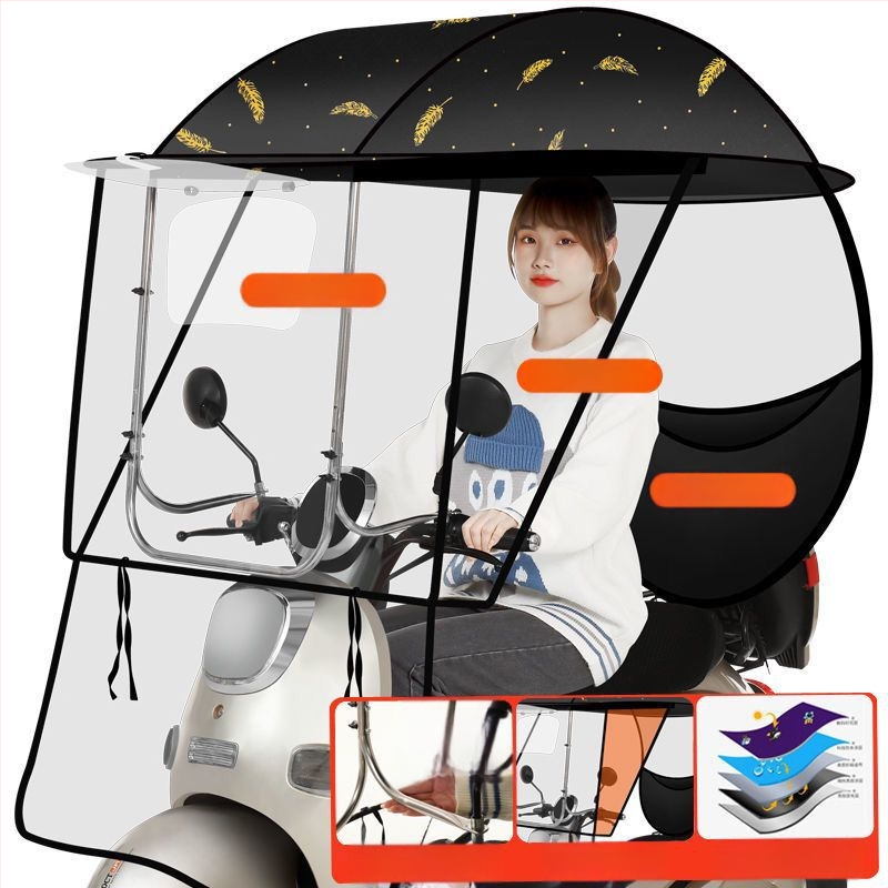 Respect saulės skėtis elektriniams transporteriams – rankinis atidarymas, suaugusiems, 1,2 kg