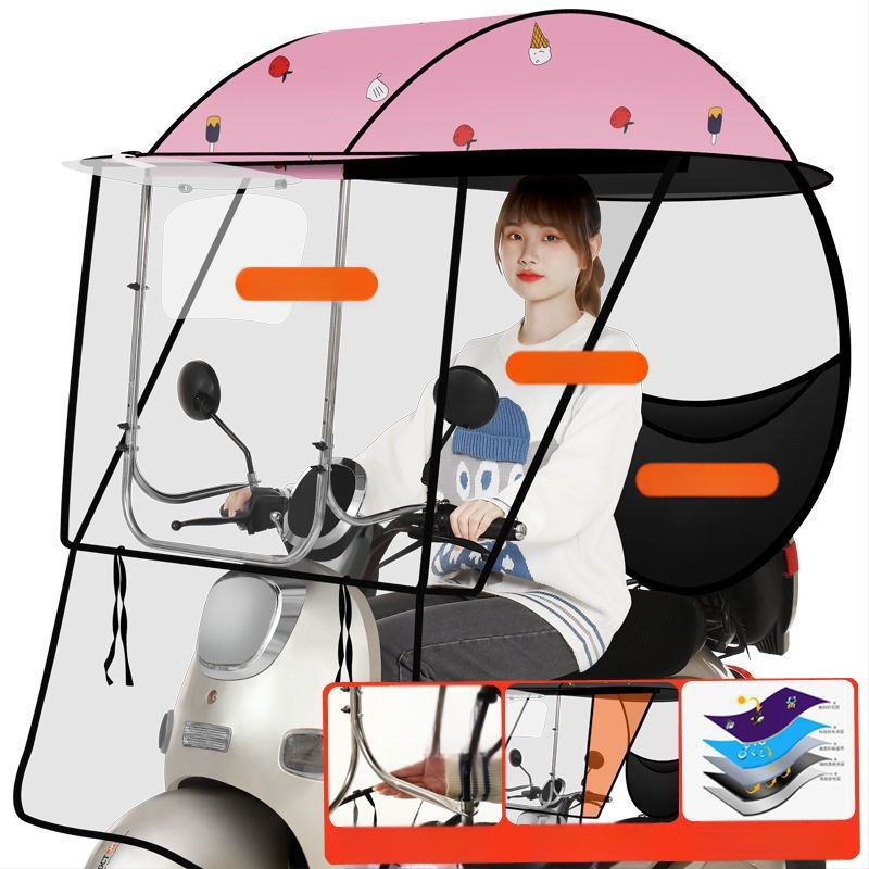 Respect saulės skėtis elektriniams transporteriams – rankinis atidarymas, suaugusiems, 1,2 kg