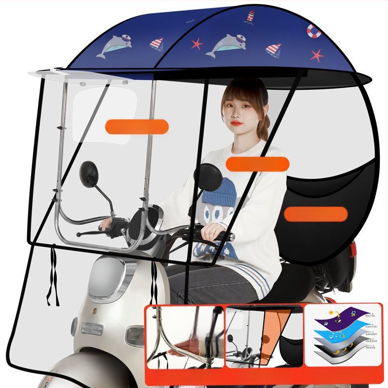 Respect saulės skėtis elektriniams transporteriams – rankinis atidarymas, suaugusiems, 1,2 kg