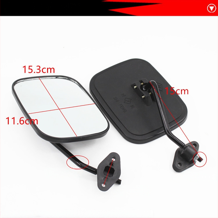 Time Wind Mojielong tagumine vaatepeegel kolmerattalisele, sfääriline peegel, klaas, 48V, plastkate