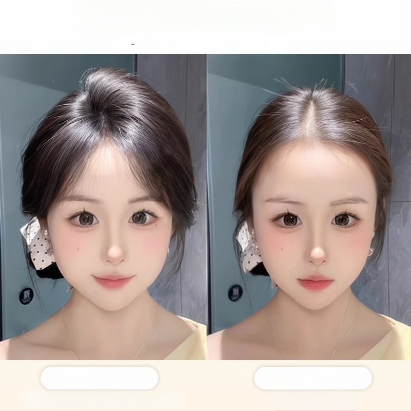 Juuksepikendus frontaalse lõikega – ehtne inimjuuksed, käsitöö, sirge, värvitav ja permitav