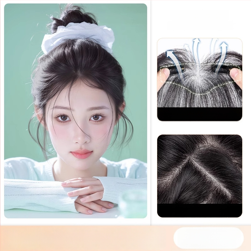 Juuksepikendus frontaalse lõikega – ehtne inimjuuksed, käsitöö, sirge, värvitav ja permitav