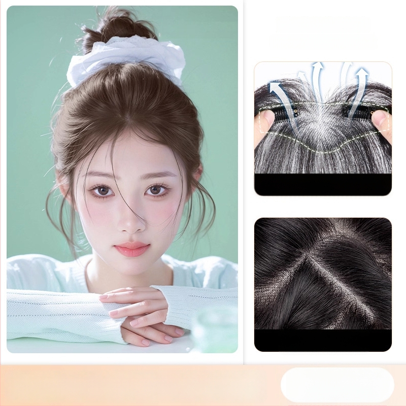 Juuksepikendus frontaalse lõikega – ehtne inimjuuksed, käsitöö, sirge, värvitav ja permitav