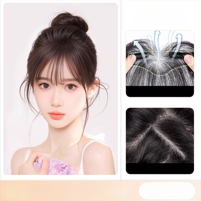 Juuksepikendus frontaalse lõikega – ehtne inimjuuksed, käsitöö, sirge, värvitav ja permitav