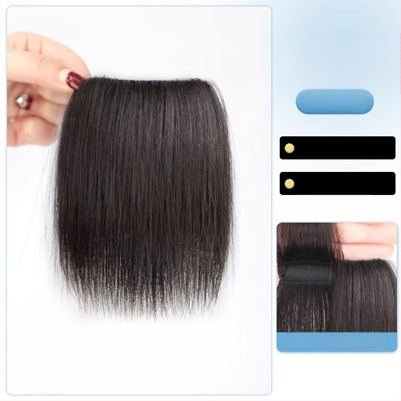 Topper iš tikrų žmogaus plaukų, tiesus, vienos dalies kempinė pagalvėlė, nedažomas, Modelis: Real Hair Sponge Pad Hairpiece, Kilmės šalis: Henan