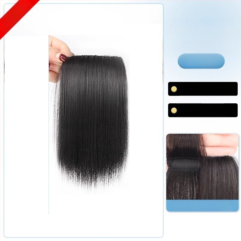 Topper iš tikrų žmogaus plaukų, tiesus, vienos dalies kempinė pagalvėlė, nedažomas, Modelis: Real Hair Sponge Pad Hairpiece, Kilmės šalis: Henan