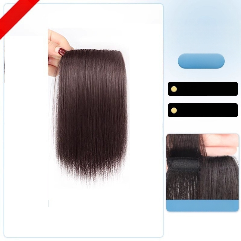 Topper iš tikrų žmogaus plaukų, tiesus, vienos dalies kempinė pagalvėlė, nedažomas, Modelis: Real Hair Sponge Pad Hairpiece, Kilmės šalis: Henan