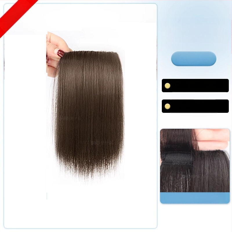 Topper iš tikrų žmogaus plaukų, tiesus, vienos dalies kempinė pagalvėlė, nedažomas, Modelis: Real Hair Sponge Pad Hairpiece, Kilmės šalis: Henan