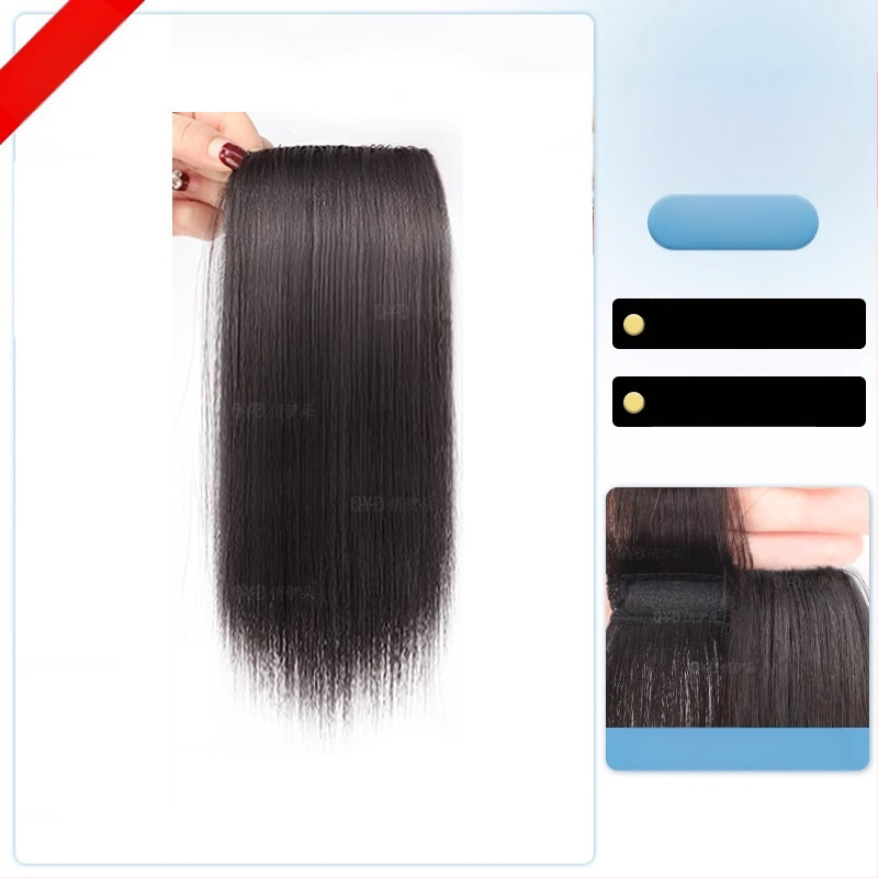 Topper iš tikrų žmogaus plaukų, tiesus, vienos dalies kempinė pagalvėlė, nedažomas, Modelis: Real Hair Sponge Pad Hairpiece, Kilmės šalis: Henan