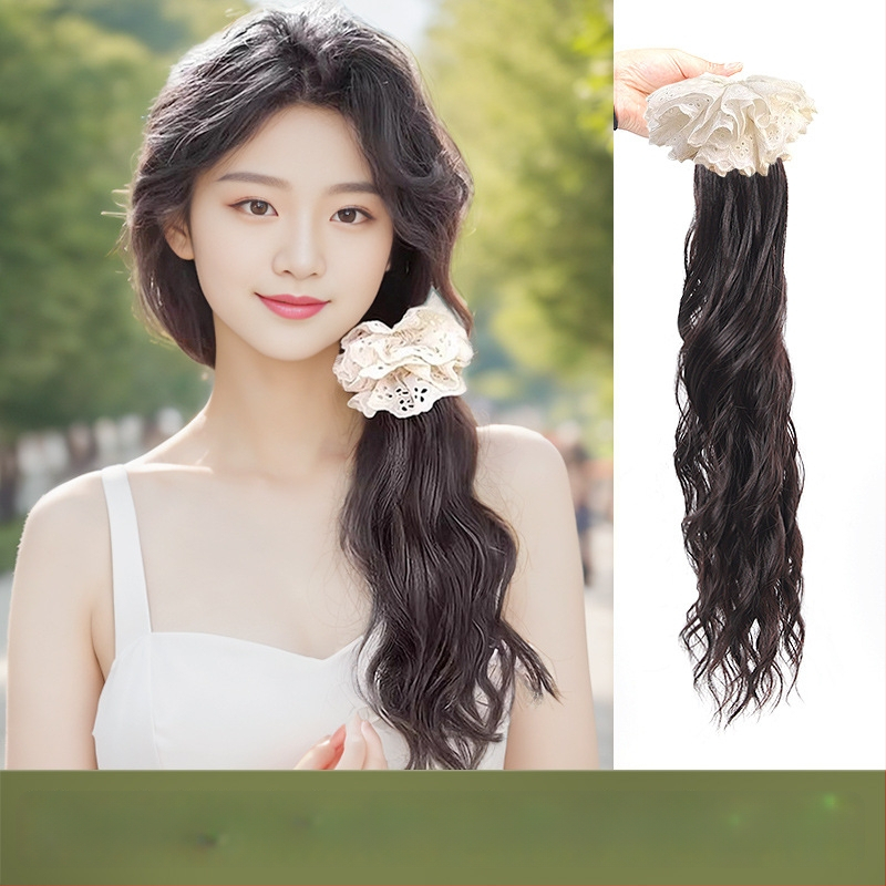 Ponytail perukas su klipu, korėjietiško stiliaus, aukštos temperatūros pluoštai, netinka karštam dažymui, tinka visiems odos tonams