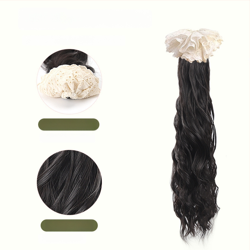 Ponytail perukas su klipu, korėjietiško stiliaus, aukštos temperatūros pluoštai, netinka karštam dažymui, tinka visiems odos tonams