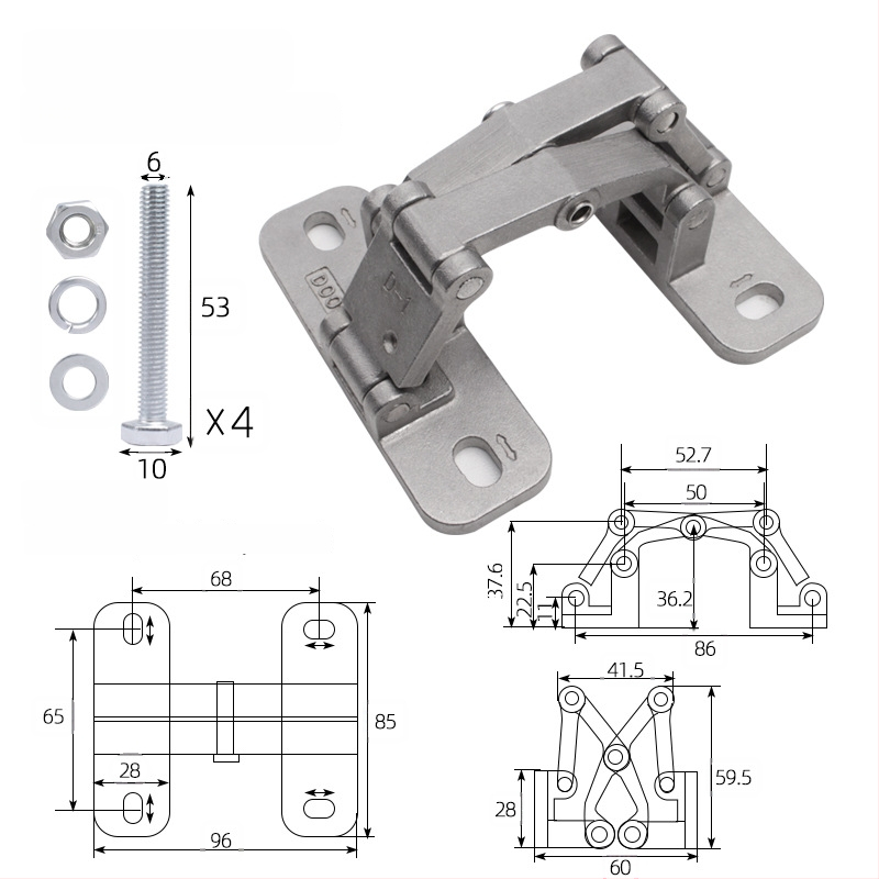 Akmens durų vyris — nerūdijančio plieno, modelis 2025.5.13, skirtas priešgaisrinės įrangos dėžei, paslėptoms durims ir šachtoms
