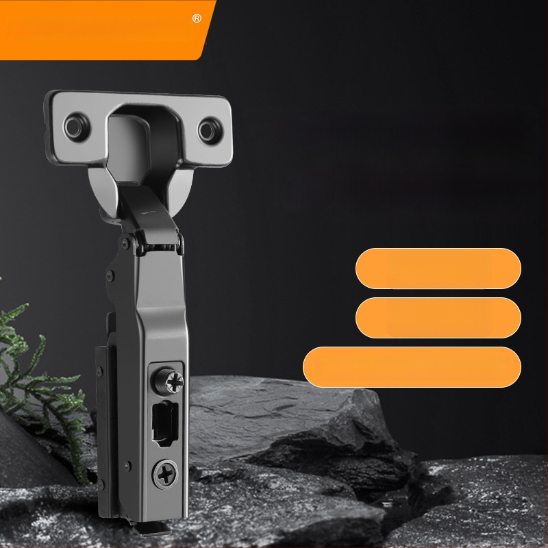 Drabužių spintos durų vyriai su trimis sekcijomis amortizatoriumi, reguliuojamas hidraulinis mechanizmas, modelis CG-T9, šaltai valcuotas plienas, 1 mm storis, elektroplakavimas