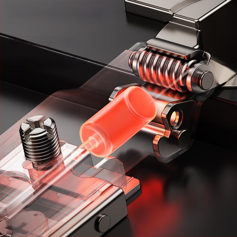 Drabužių spintos durų vyriai su trimis sekcijomis amortizatoriumi, reguliuojamas hidraulinis mechanizmas, modelis CG-T9, šaltai valcuotas plienas, 1 mm storis, elektroplakavimas