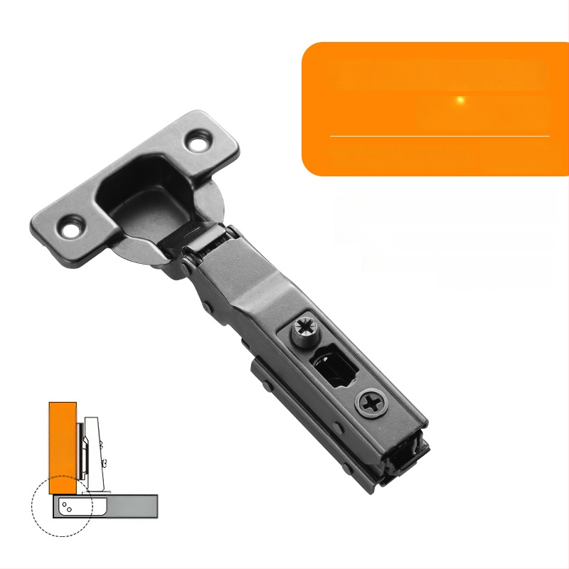 Drabužių spintos durų vyriai su trimis sekcijomis amortizatoriumi, reguliuojamas hidraulinis mechanizmas, modelis CG-T9, šaltai valcuotas plienas, 1 mm storis, elektroplakavimas