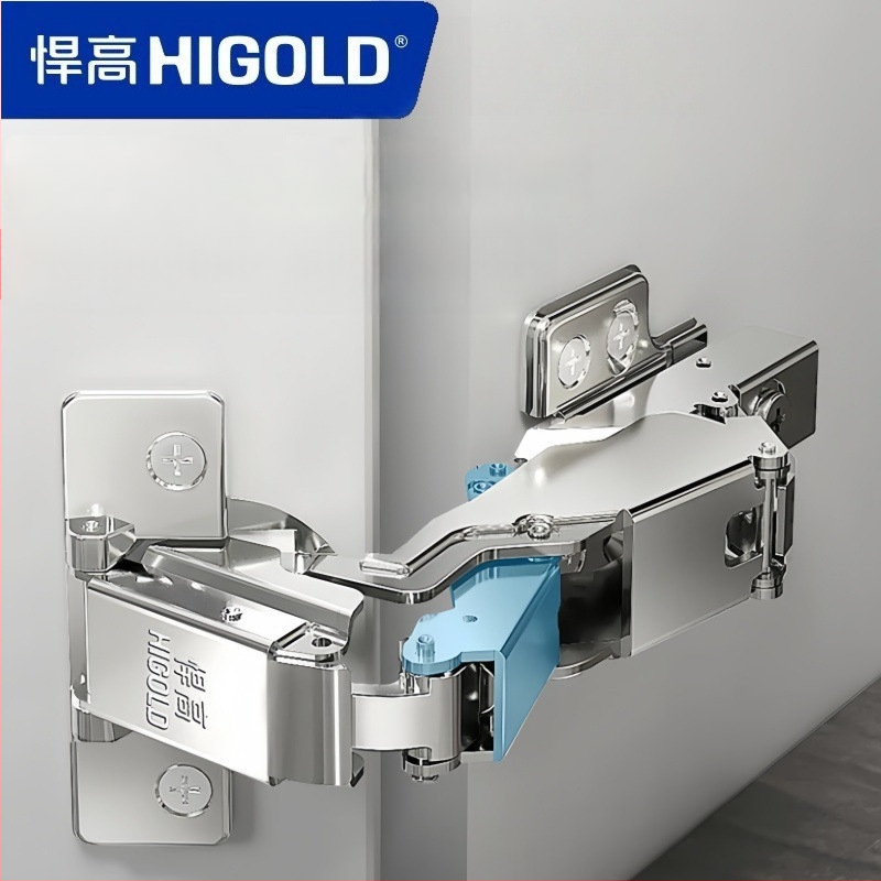 Higold 165° kampinis spintos vyris, dviejų pakopų dempavimas, tylus uždarymas, šaltai valcuotas plienas, nikeliuotas plienas