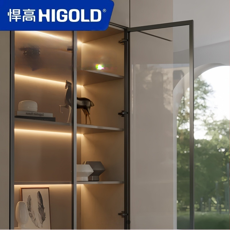 Higold G Series durų vyriai su aliuminio rėmu, amortizatorius, tylus uždarymas, šaltai valcuotas plienas