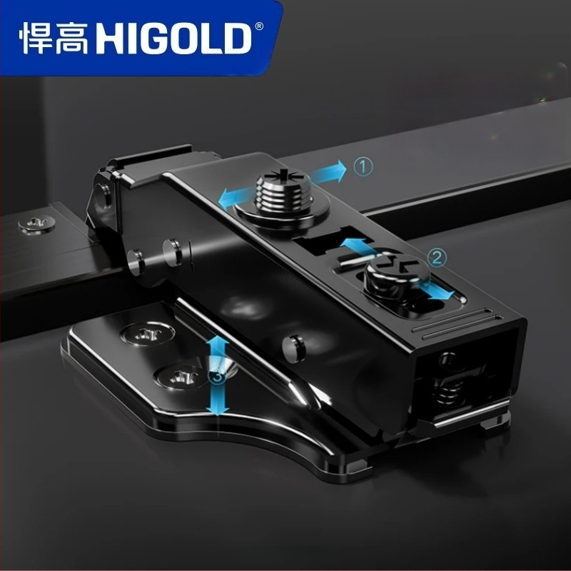 Higold G Series durų vyriai su aliuminio rėmu, amortizatorius, tylus uždarymas, šaltai valcuotas plienas