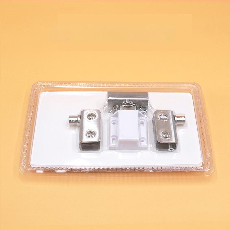 Jingpai stiklo vitrininė durų klipsas – nerūdijantis arba šaltai valcuotas plienas, vielos braižymas ir elektroplakavimas, šiuolaikiškas minimalistinis stilius, suderinamas su stiklinėmis vitrininėmis durimis, privatūs etikete galimi