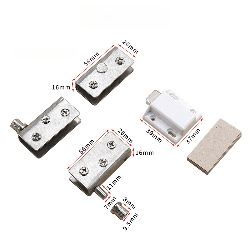 Jingpai stiklo vitrininė durų klipsas – nerūdijantis arba šaltai valcuotas plienas, vielos braižymas ir elektroplakavimas, šiuolaikiškas minimalistinis stilius, suderinamas su stiklinėmis vitrininėmis durimis, privatūs etikete galimi