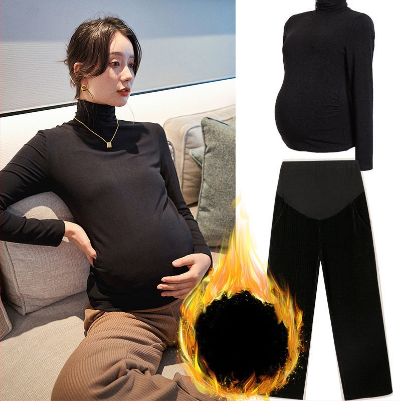 Nėščiųjų komplektas: chenille audinys, ilgomis rankovėmis, cropped kelnės, poliesteris 90–95%, rudens sezonas