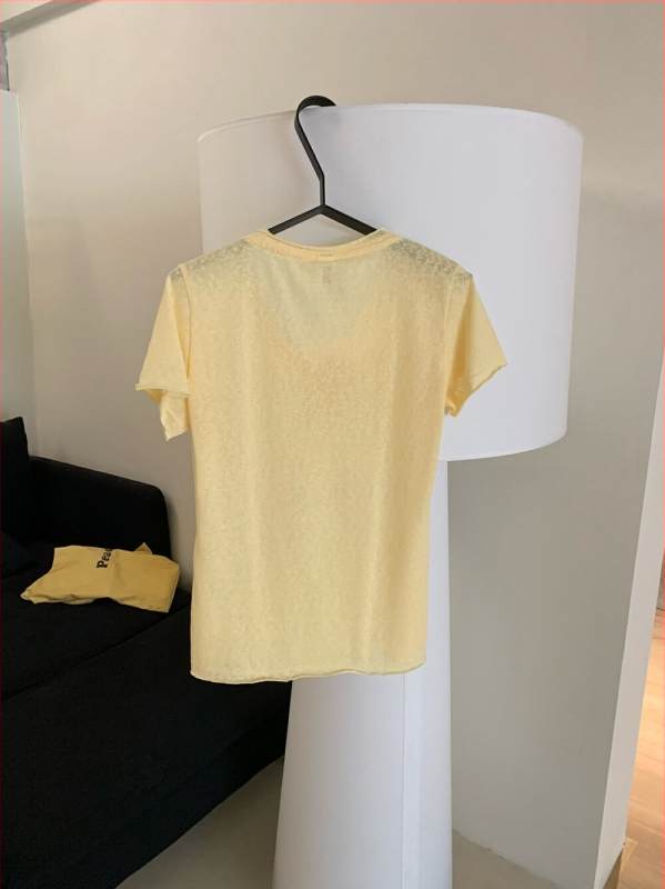 Merceriseeritud puuvillane T-särk, lühikeste varrukatega, ümmarguse kaelusega, vaba lõige, ühevärviline muster, puuvillasisaldus 90–95%, suvi 2025