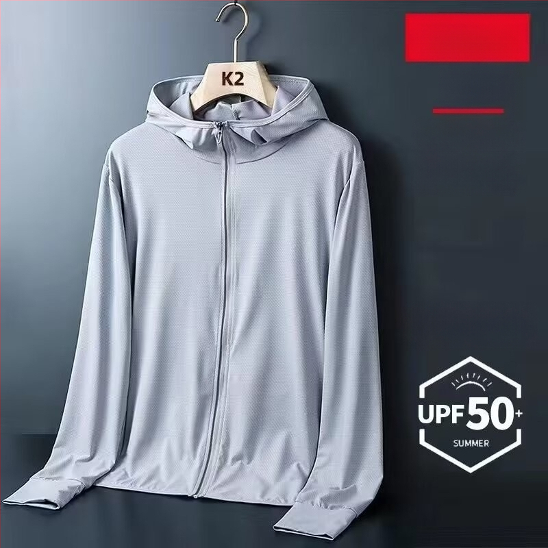 UV kaitse riided kapuutsiga, õhuke materjal, 100% polüester, tihe lõige