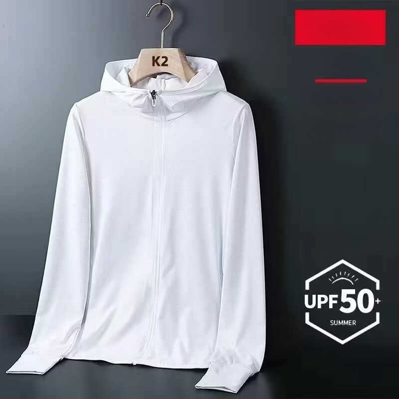 UV kaitse riided kapuutsiga, õhuke materjal, 100% polüester, tihe lõige