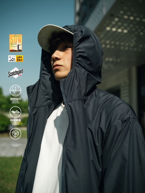 Gobtuvinė vasaros striukė – japonų retro stilius, UPF50+ saulės apsauga, lengvas poliesteris, daug kišenių, užtrauktukas