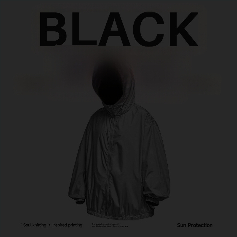 Jakk Tefloni kolmekaitse tehnoloogiaga päikesekaitseks, 100% polüester, kapuutsiga, vaba lõige.