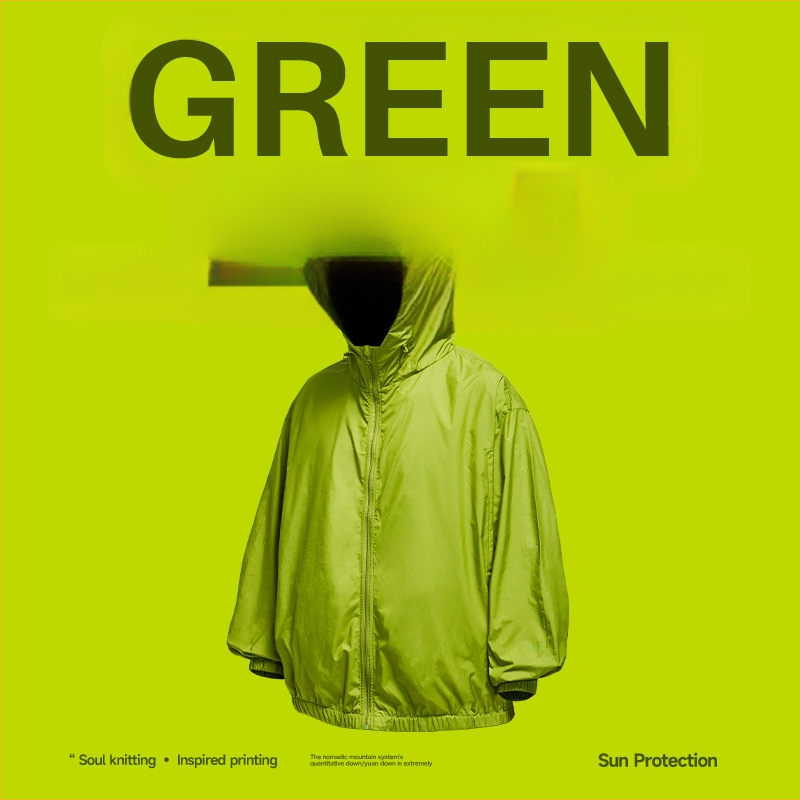 Jakk Tefloni kolmekaitse tehnoloogiaga päikesekaitseks, 100% polüester, kapuutsiga, vaba lõige.