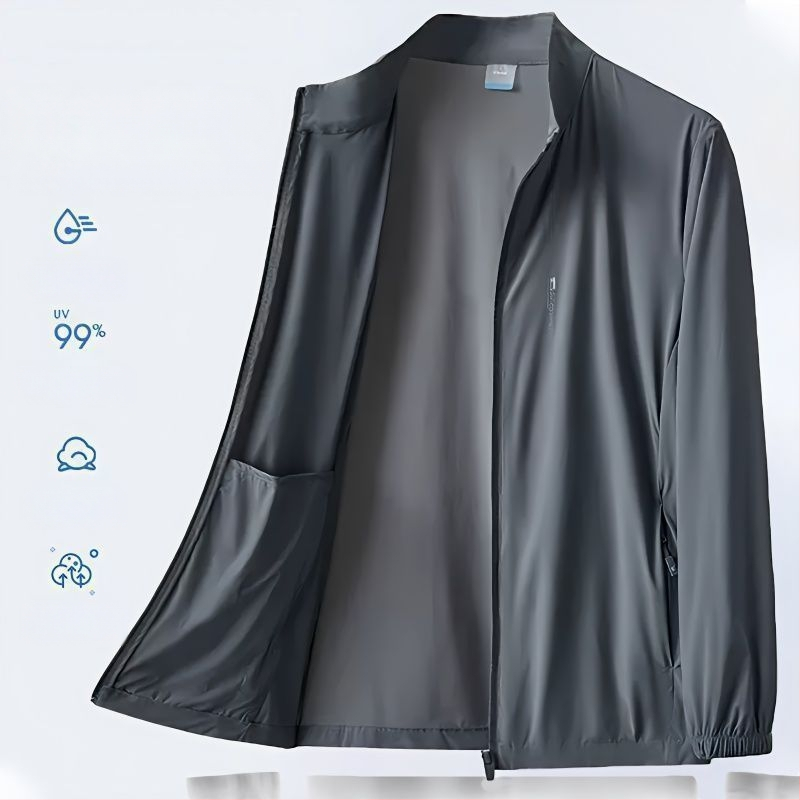 Kapuutsiga jakk, kiire kuivatusega Ice Silk, UV-kaitse, hingav Vinylon kangas suveks