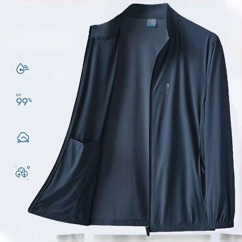 Kapuutsiga jakk, kiire kuivatusega Ice Silk, UV-kaitse, hingav Vinylon kangas suveks