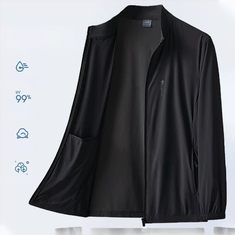 Kapuutsiga jakk, kiire kuivatusega Ice Silk, UV-kaitse, hingav Vinylon kangas suveks