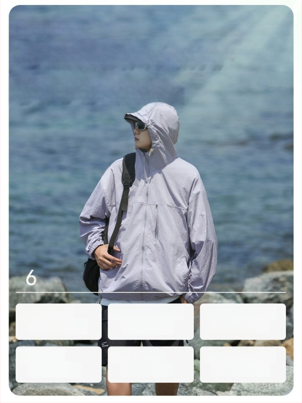 Unisex välisjakk kapuutsiga, UPF50+ UV-kaitse, kerge, hingav, kiiresti kuivav nailon