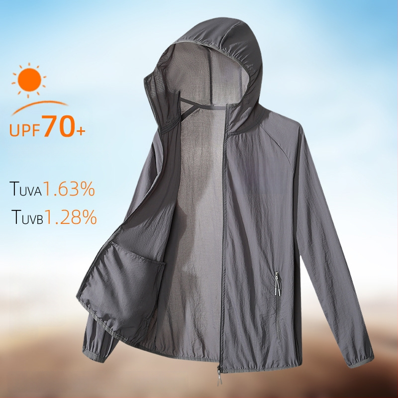 Õues kantav tuulejope kapuutsiga, UPF50+ UV kaitse, hingav, kiiresti kuivav