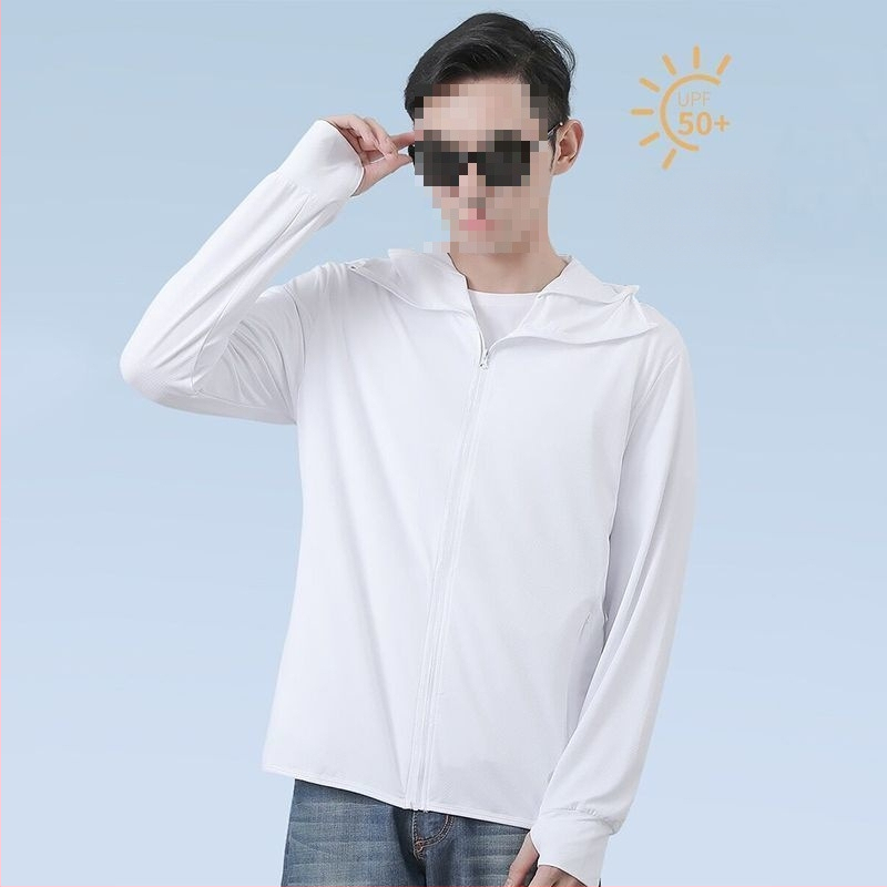 Välisjakk UV-kaitsega meestele – UPF50, läikiv kaetud kangas, kapuutsita, hingav võrkkiht, kalastamiseks
