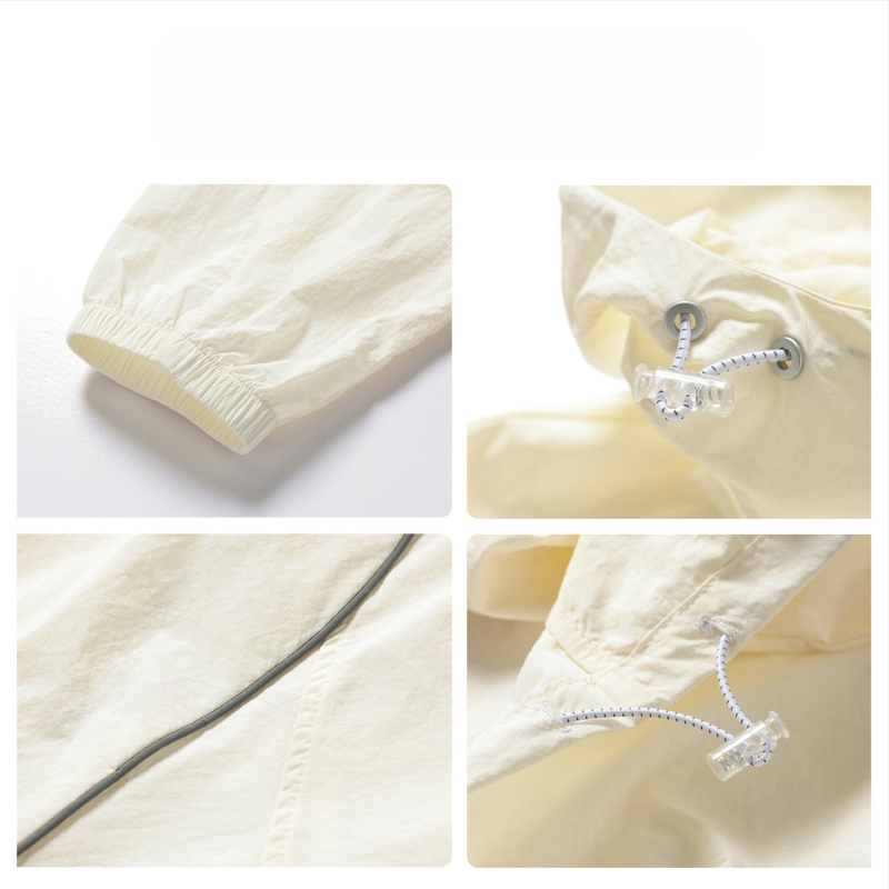 Unisex lauko vėjinė striukė – lengva, su gobtuvu, kvėpuojanti, greitai džiūsta, audinys iš originalių pluoštų nailono, UPF50+ UV apsauga