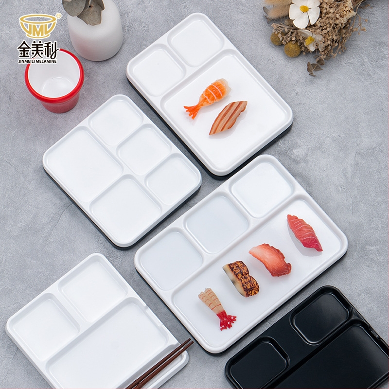 Kimmeli melaminė dip plokštelė kepimui griliams, kvadratinė, 3–4 skyreliai, logotipas atspausdintas, pritaikymas įmanomas, apdaila po glazūra, šiuolaikinio minimalistinio stiliaus