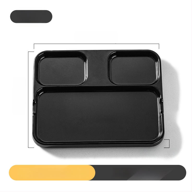 Kimmeli melaminė dip plokštelė kepimui griliams, kvadratinė, 3–4 skyreliai, logotipas atspausdintas, pritaikymas įmanomas, apdaila po glazūra, šiuolaikinio minimalistinio stiliaus