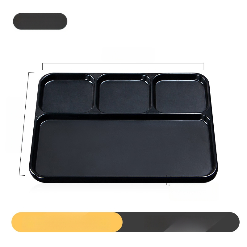 Kimmeli melaminė dip plokštelė kepimui griliams, kvadratinė, 3–4 skyreliai, logotipas atspausdintas, pritaikymas įmanomas, apdaila po glazūra, šiuolaikinio minimalistinio stiliaus